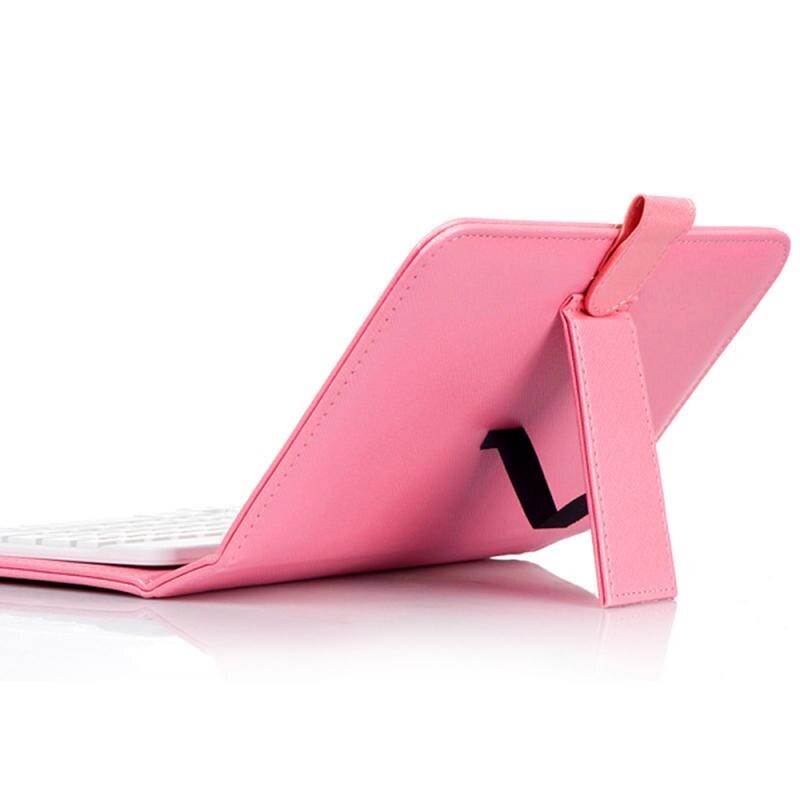 Étui clavier et souris bluetooth pour téléphone portable 4.5-6.8 pouces, en cuir pu, sans fil, pour iphone et android