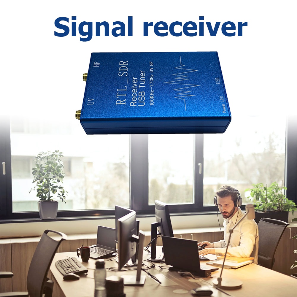 RTL SDR Empfänger USB Tuner 100KHz-1,7 GHz UV HF RTL2832U + R820T2 UHF VHF HF RTL.SDR USB Tuner Empfänger Behälter FM Radio