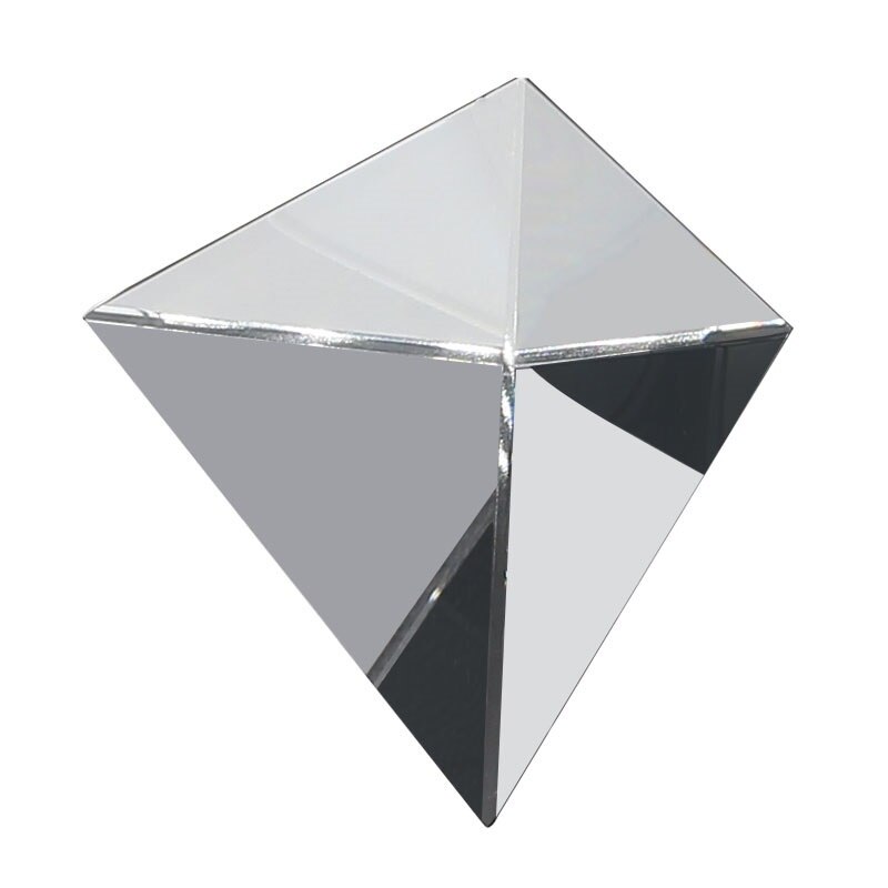 80mm Triangular Prism Optical Glass Tetrahedral Prism Scientific Experiment Tools Desktop Decorations Physics Refracted Rainbow