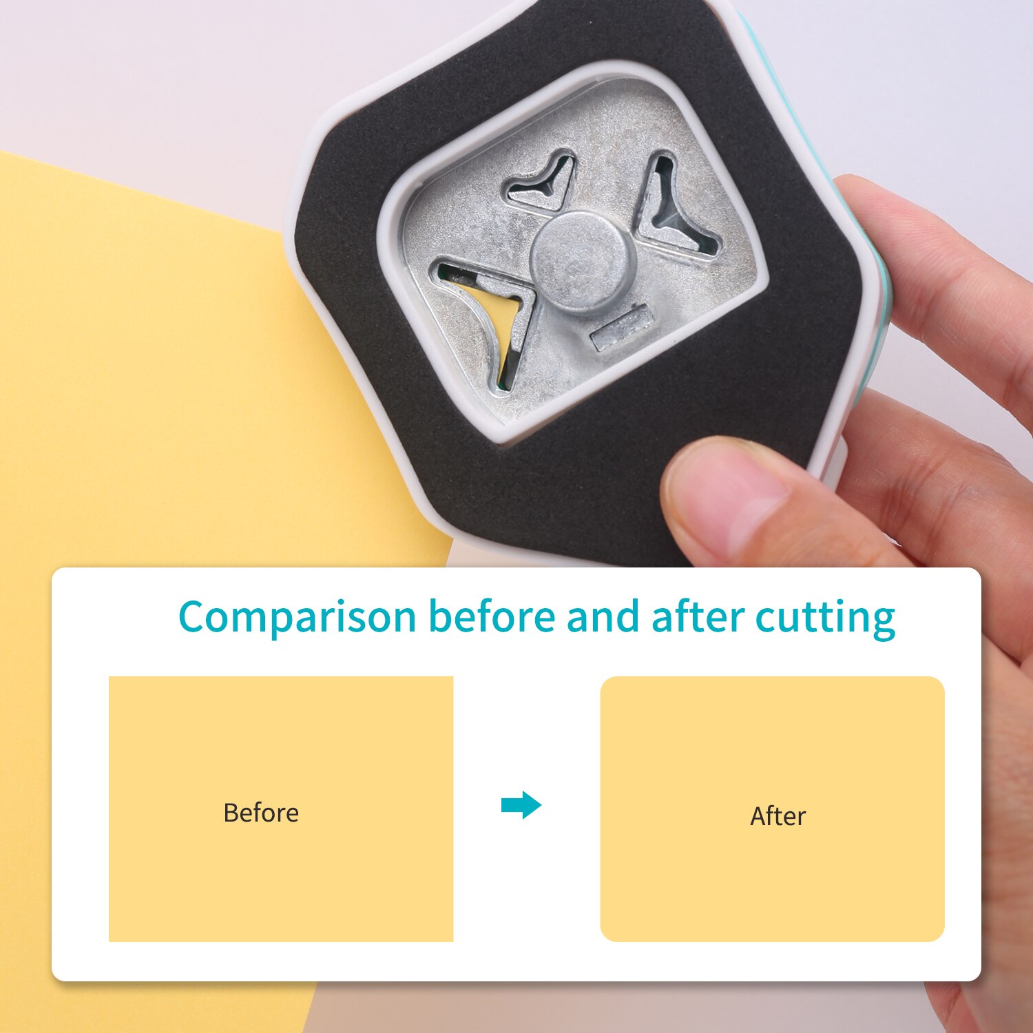 R4 R7 R10 3 In 1 Corner Rounder Papier Stoten Border Punch Ronde Hoek Paper Cutter Card Scrapbooking Voor Diy handgemaakte Ambachten