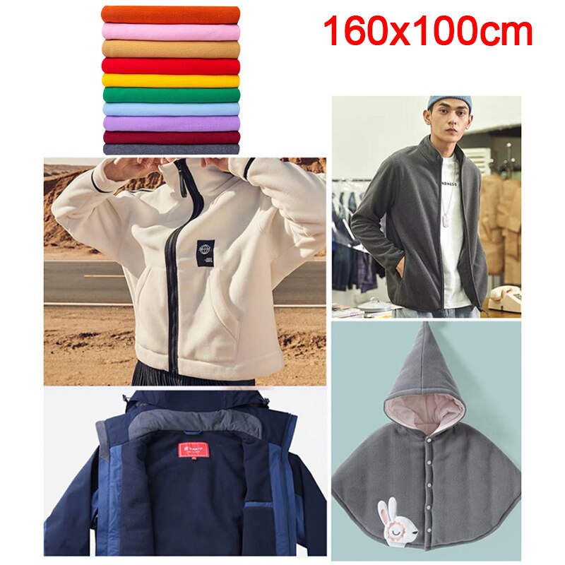 100*160cm tela Polar de lana gruesa de algodón suave felpa aterciopelada tela DIY hecho a mano