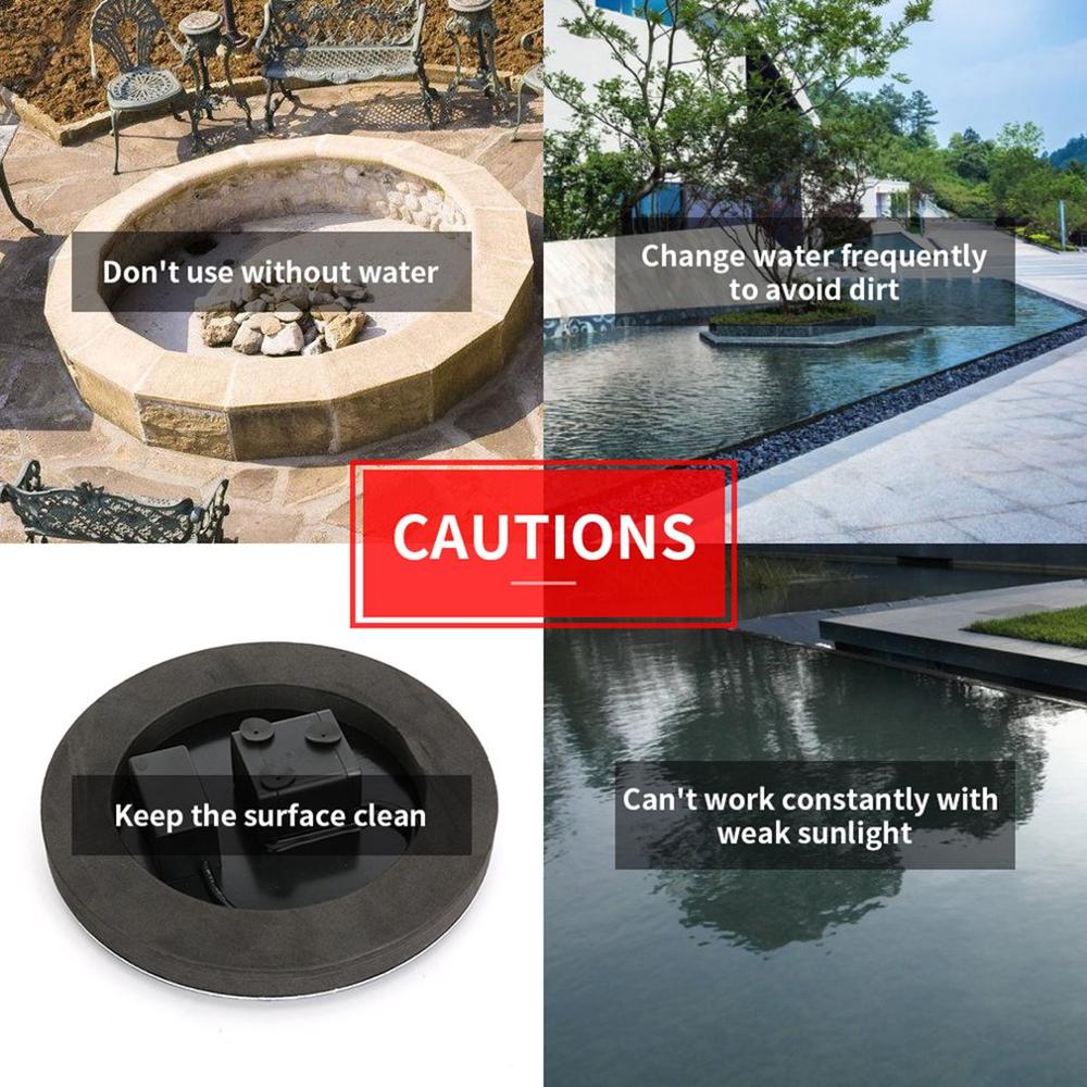 Mini Solar Fountain Power Garden Pool Pond Fountain Solar Panel Floating Fountain Garden Decoration Bird Bath Sunny