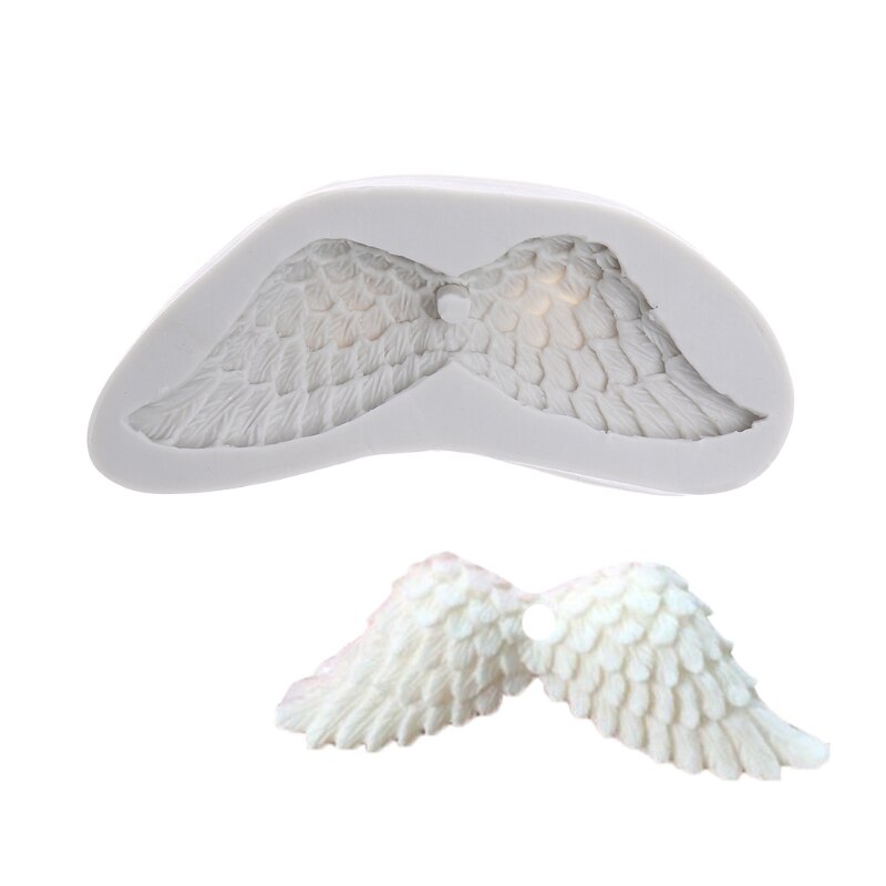 Silikon 3d ängelvingar mögel fondant choklad socker hantverk kaka dekor diy verktyg