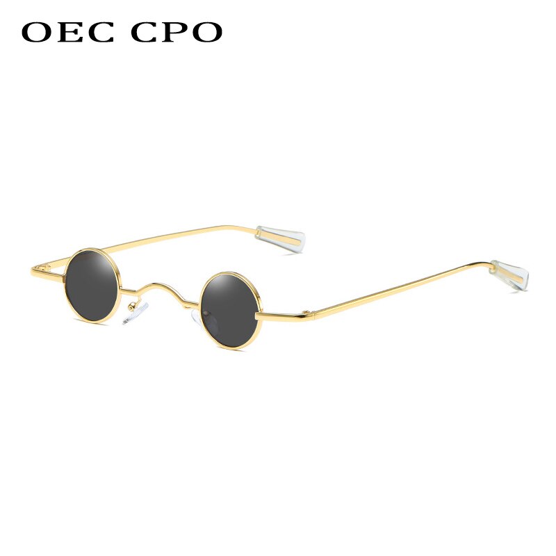 Vintage rock punk mand solbriller klassiske små runde solbriller kvinder wide bridge metalstel sort linse briller kørsel очки
