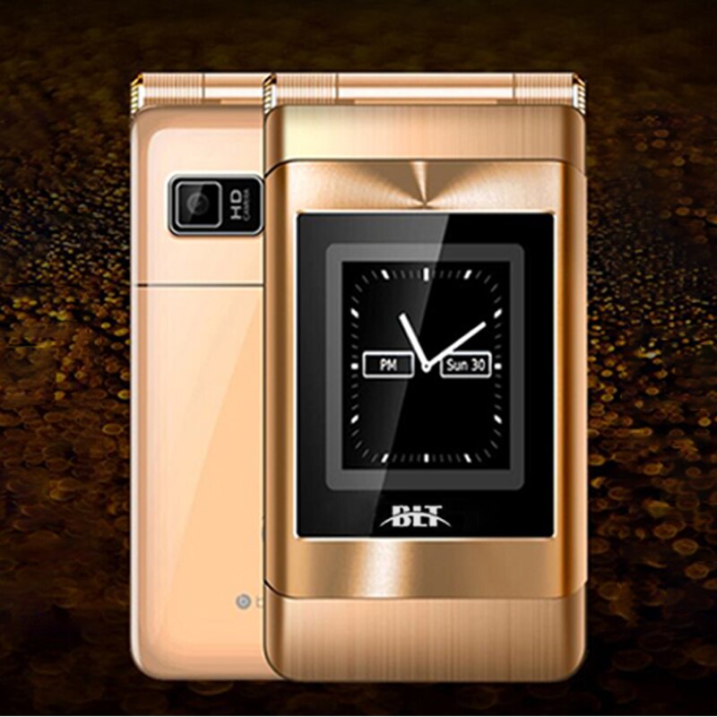BLT Dual 2.8" Touch Screen Long Standby Big Russian Key Loud Sound Senior Flip Cell Mobile Phone For Old People P022