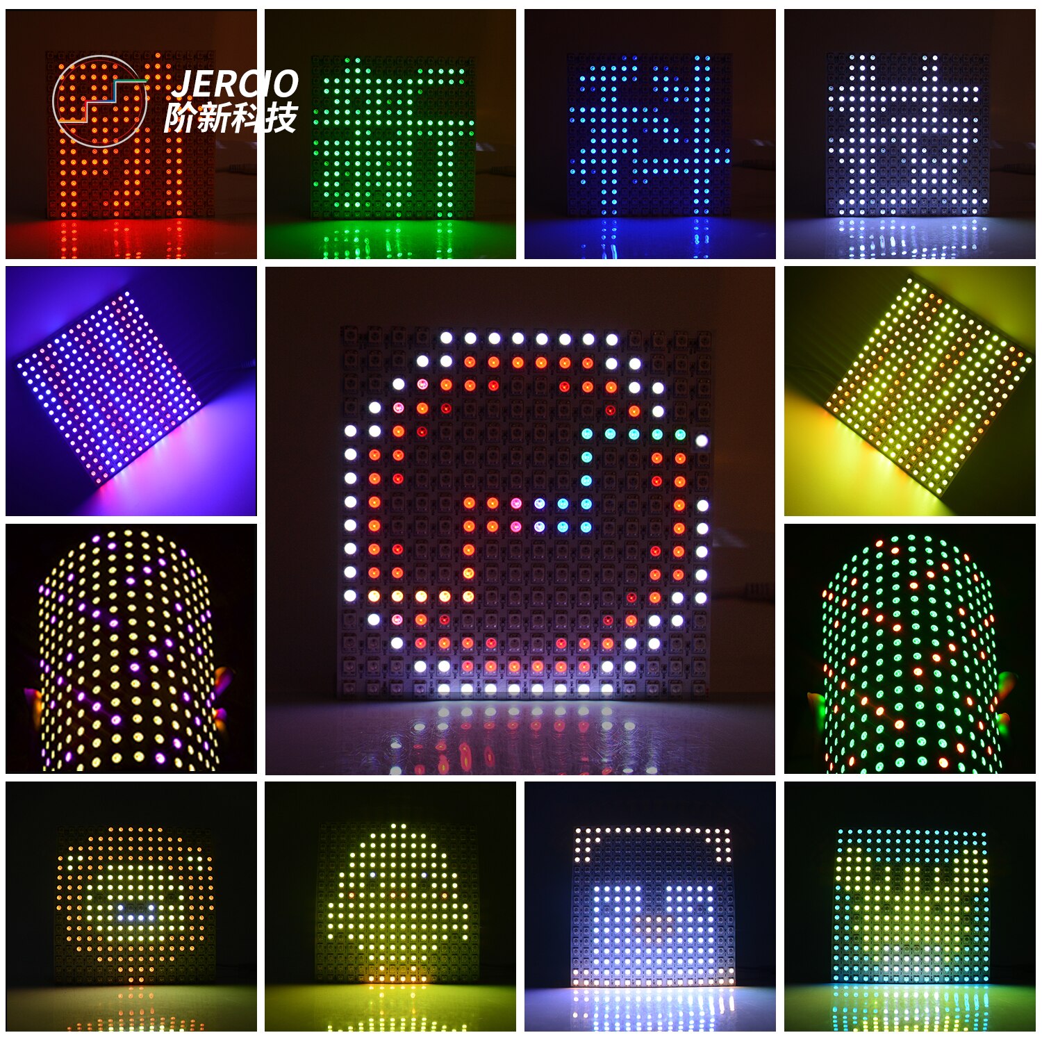 WS2812B Rgb Flexibele 8*32 Pixel Panel Matrix Screen WS2812B Eco Led Module WS2812 Ic Individueel Adresseerbare DC5V