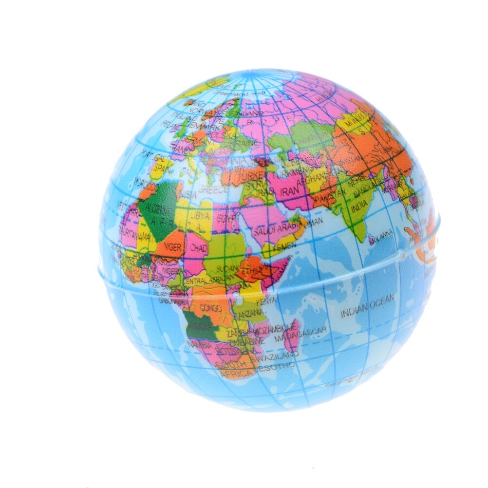 1pc børn geografi verdenskort baby stress hoppebold bold globus baby tidligt pædagogisk undervisningsværktøj legetøjsbold