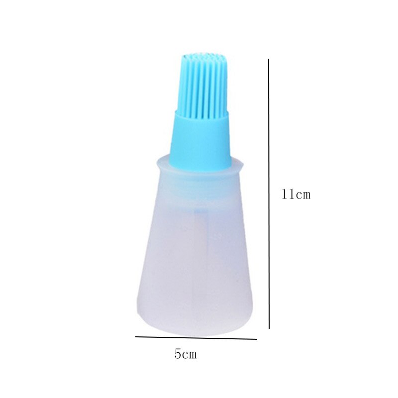 1Pc Colorful Silicone Oil Brush Baking Liquid Oil Pen Cake Butter Bread Pastry Brush BBQ Tools Safety Kitchen Basting Brush: 11.5x5cm blue