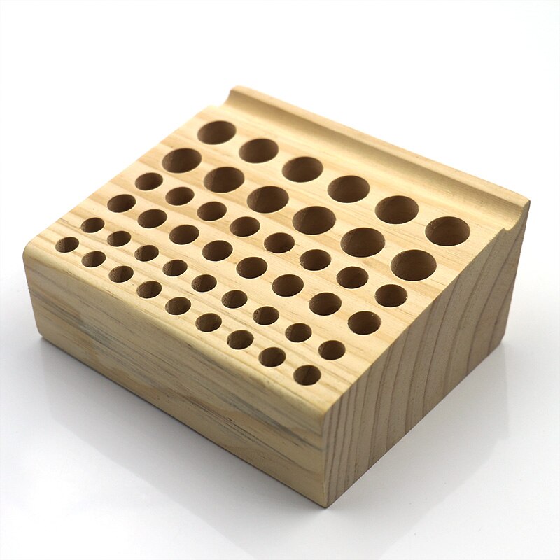 46/98 holes Pine Wooden Leather craft Rack Stand DIY Carving Punching Tools Holder Organizer Storing Leather Tool Storage Box: 46 holes Holder