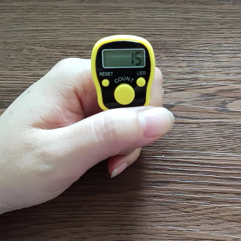 Digital Tally Finger Counter with Led, Colorful Tasbeeh Tasbih 5-Digits Counter Clickers with Led Light, Carry Ring,