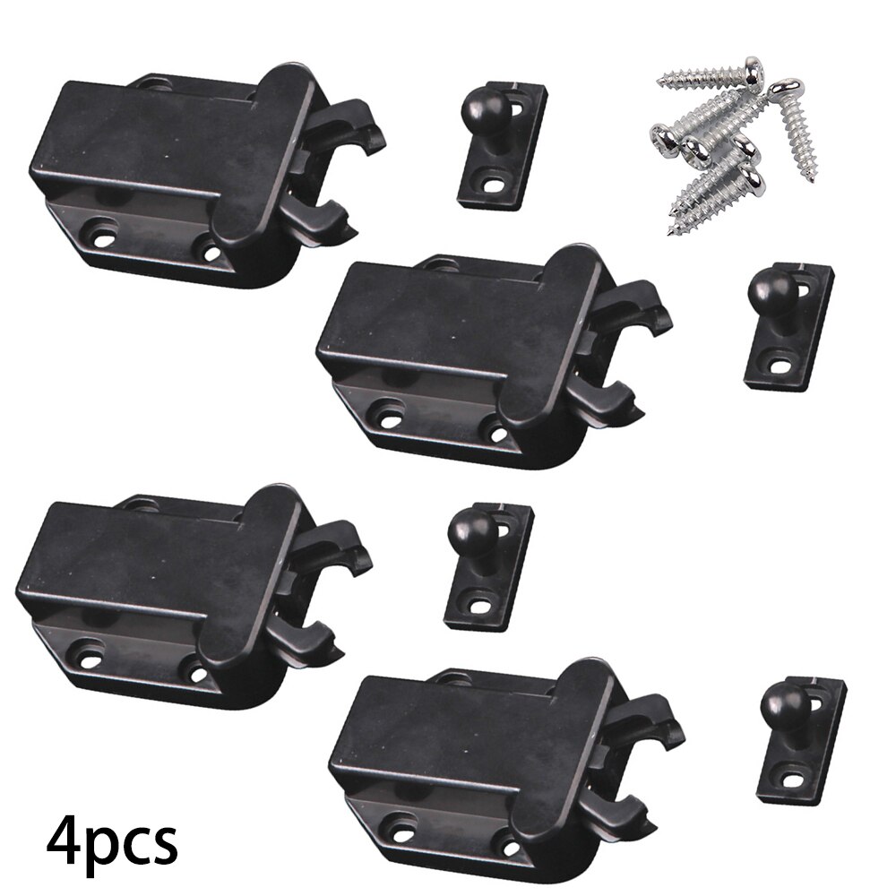 4 PCS Drawer Locks Touch Latch Release Cabinet Catch Push To Open Kitchen Cupboard Doors Furniture Hardware