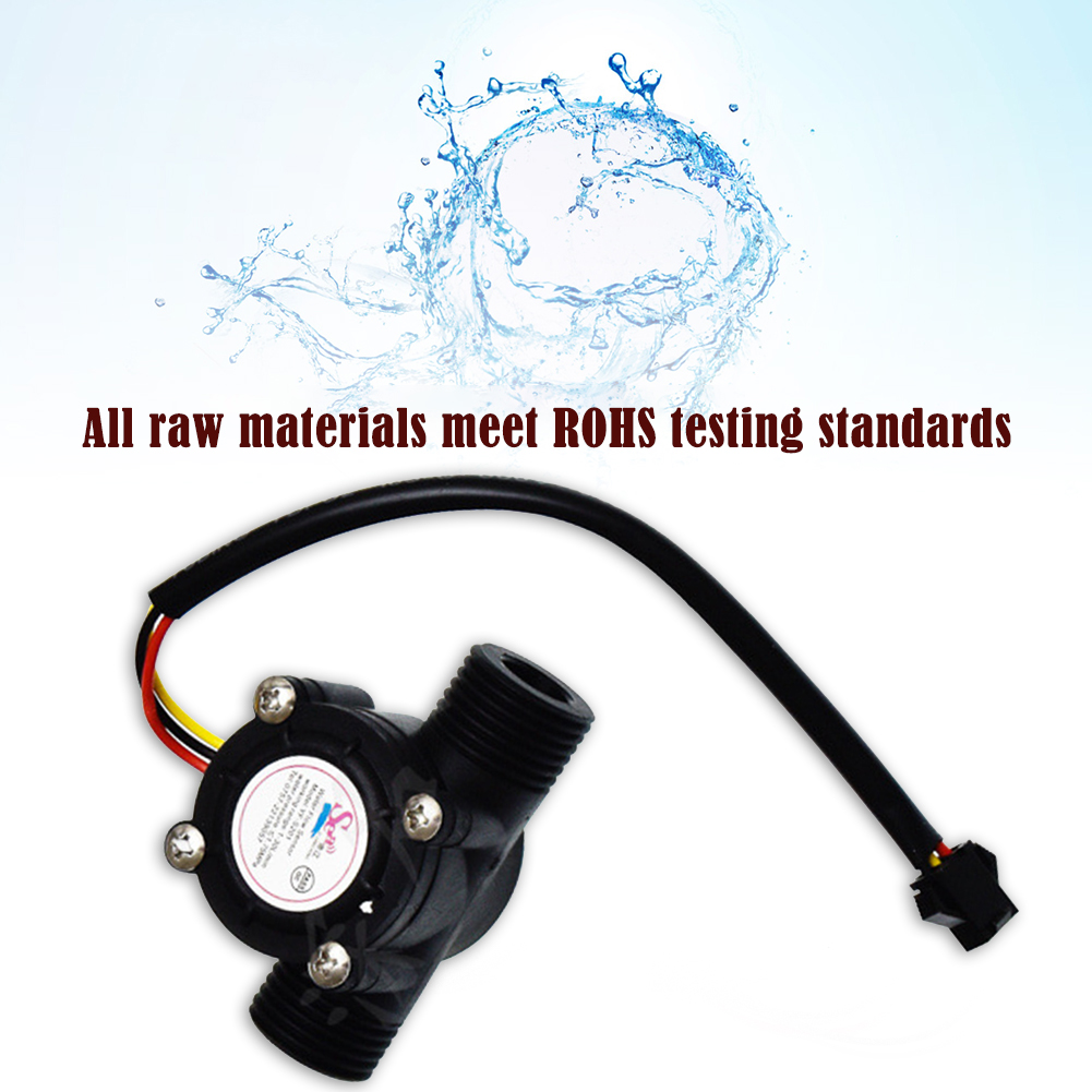 Yf-s201 DC 5-18V Water Flow Sensor 1.75MPa Water Control Liquid Flowmeter Hall Flow Sensor for 1/2 inch Water Heater Dispenser