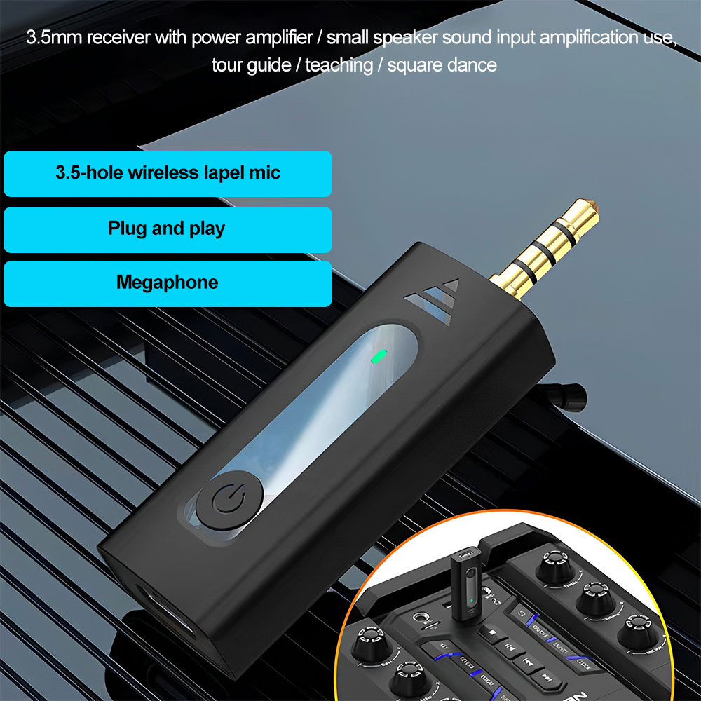 Wireless Microphone Lavalier 5.0 Bluetooth Mini Mic for Recording Interview 3.5mm Sound Receiver for Camera Android Phone Laptop