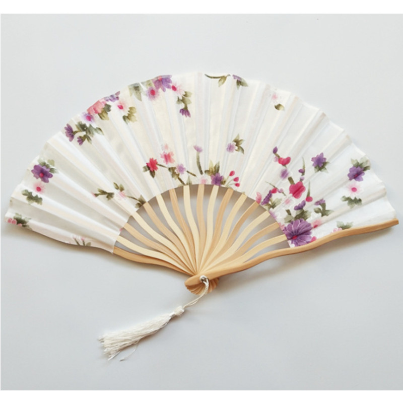1PC Kreative Chinesische Klassische Blume Falten Hand Gehalten Prom Handwerk Fan Bambus Papier Party Hochzeit Geburtstag Dekor Jahrgang Bambus SW