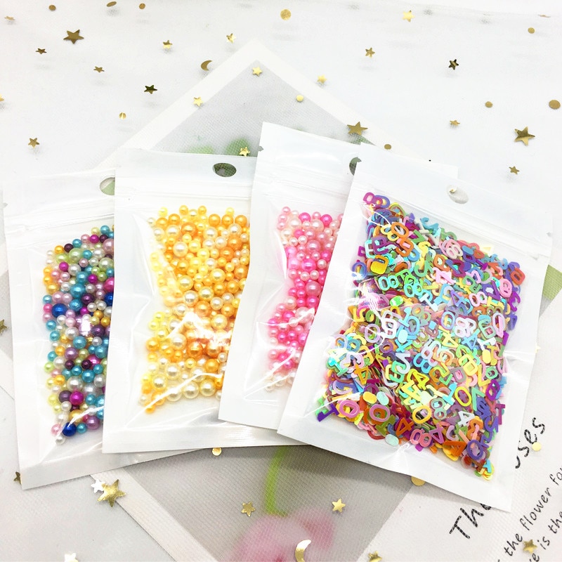 Perles en Imitation acrylique pour artisanat, mélange de 3/4/5mm, sans trou, perles d'art de fabrication de bijoux, matériel artisanal, 10g