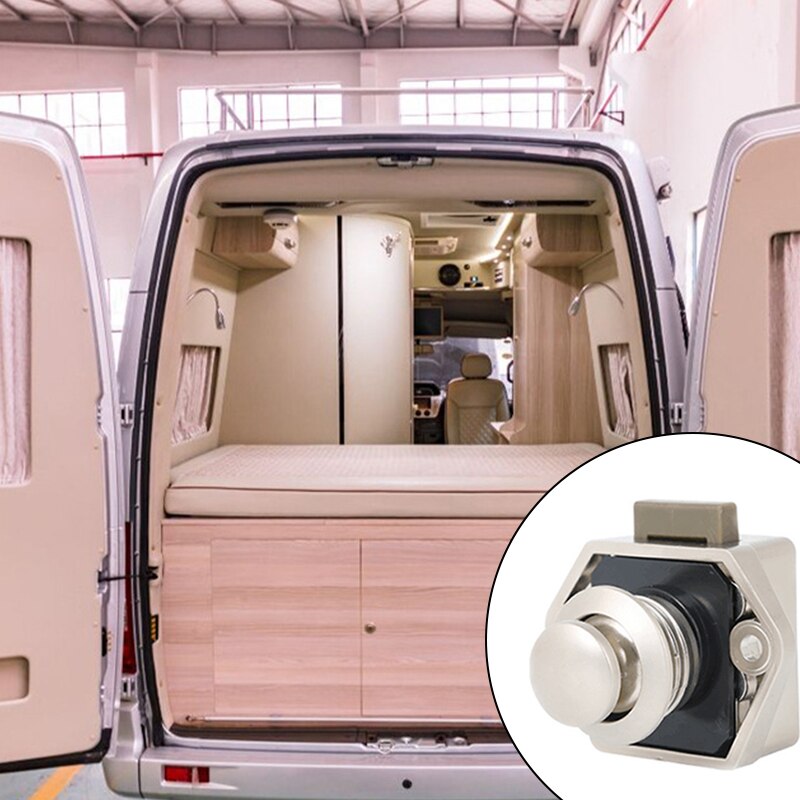 Push Button Catch Cupboard Door Knob Latch Lock for Caravan RV Camper Motor Home