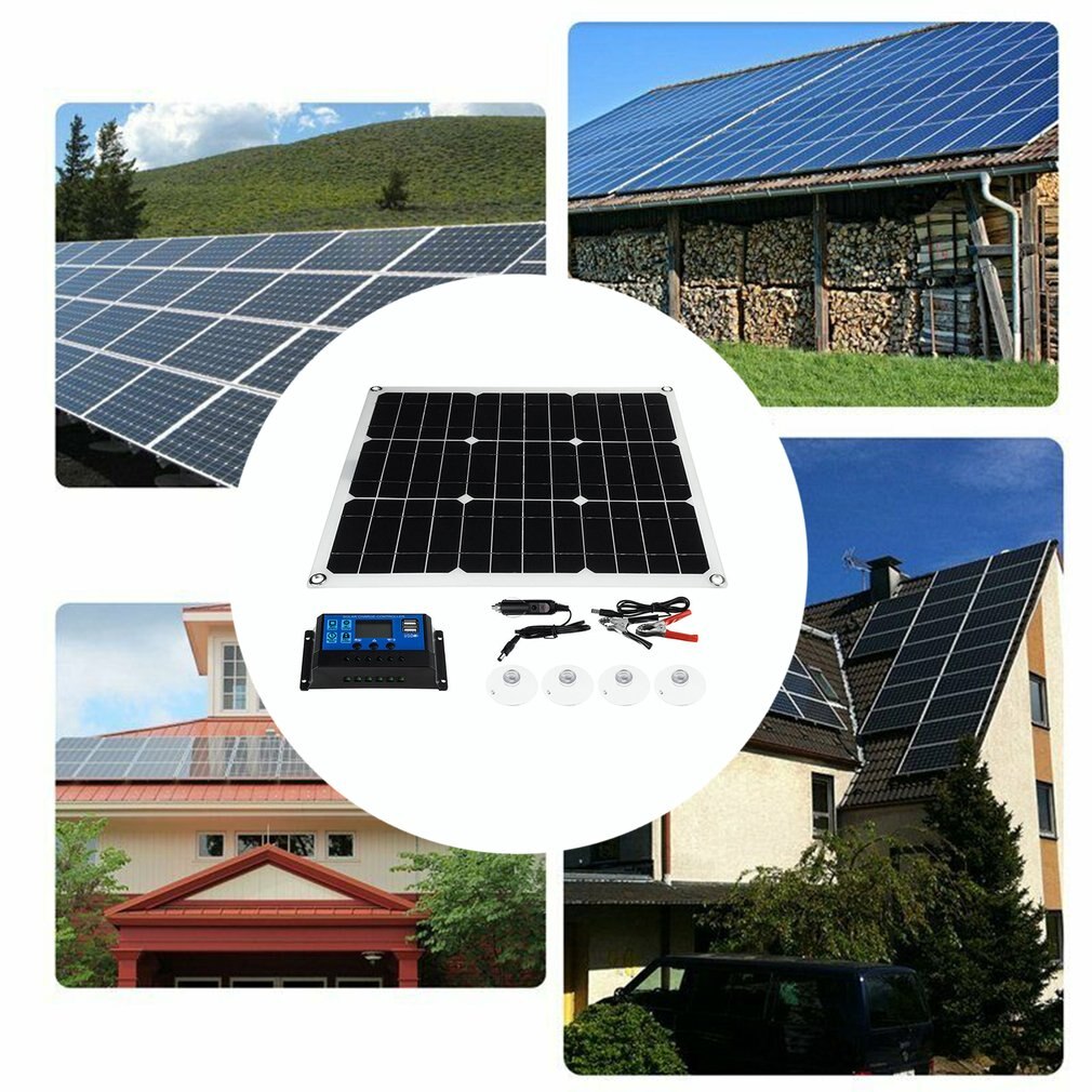 Ultra Thin Outdoor Solar Charging Device Portable 30W Monocrystalline Solar Panel Flexible Camping Power Supply