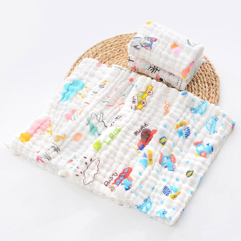 Gant de toilette en mousseline pour bébé, 10 pièces, gaze de coton, serviette de visage pour -né, mouchoir,