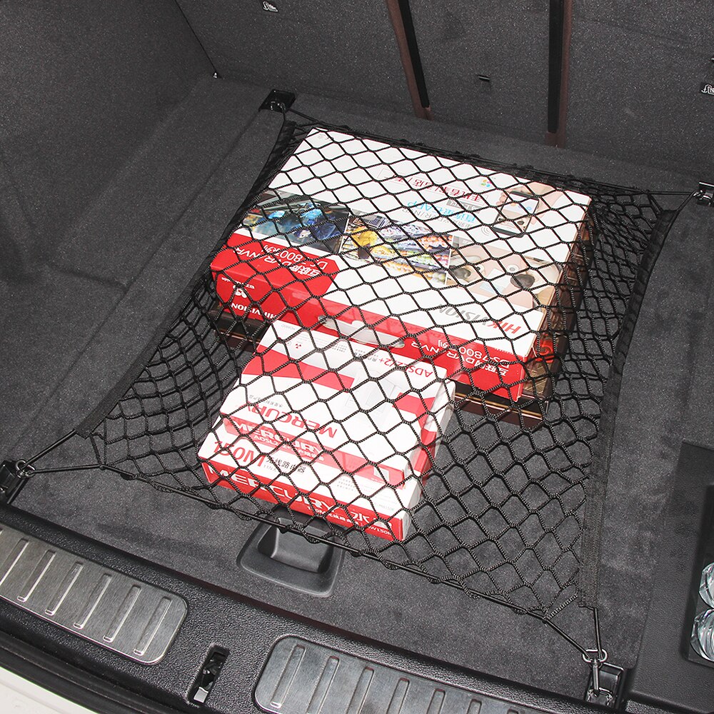 Auto net bagagenet houder kofferbak auto elastische opbergruimte 4 haken auto kofferbak organizer styling voor vw tiguan passat