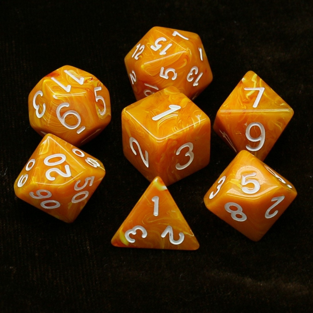 7 kpl/setti noppaa d&d  d4 d6 d8 d10 d% d12 d20 monitahoinen trpg-pelien noppasetti lautapeliin: A
