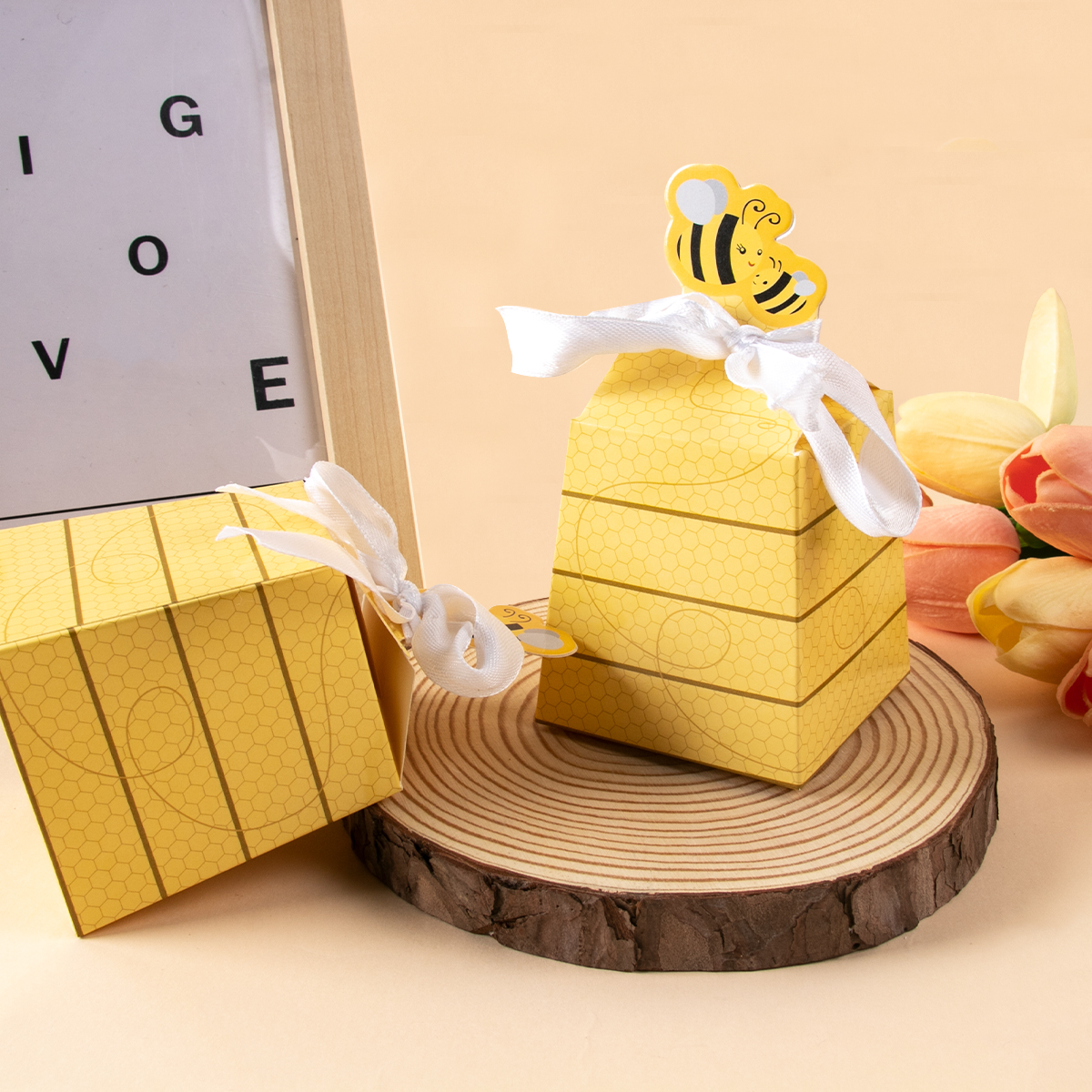 10/20 Stuks Bijen Snoep Dozen Kleine Bijen Thema Feest Chocolade Verpakking Baby Shower Bijen Geschenkdoos Verjaardagsdecor Feestartikelen