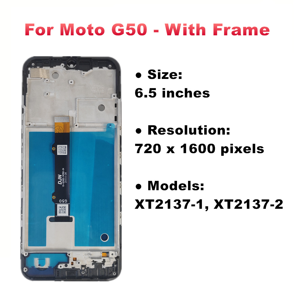 Wyświetlacz robić serii Moto G robić Motorola Moto G10 G20 G30 G50 4G 5G G60 G60S G100 Wyświetlacz LCD Ekran dotykowy Digitizer z ramką: Indygo