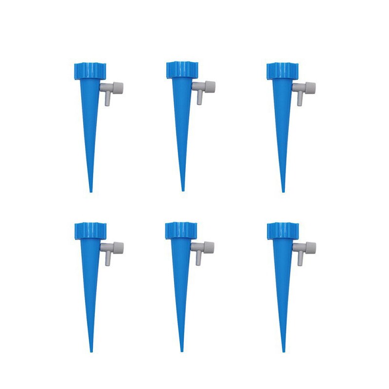 Auto Drip Irrigation Watering System Dripper Spike Kits Garden Household Plant Flower Automatic Waterer Tools Green House: 6 Pcs Blue