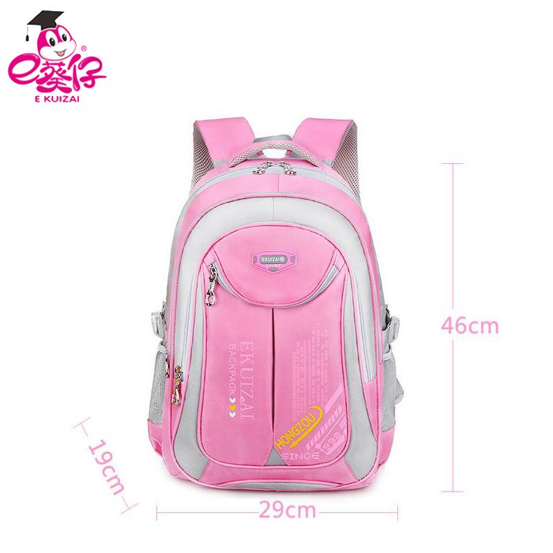 Grote Capaciteit Schooltassen Tieners Meisjes School Rugzak Kinderen Schooltassen Rits Satchel Waterdichte Schooltas Mochila: Pink big