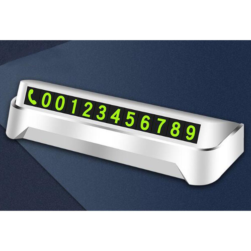 Car Temporary Parking Card Universal Auto Dashboard Luminous Phone Number Sign Automobile Interior Phone Number Sign