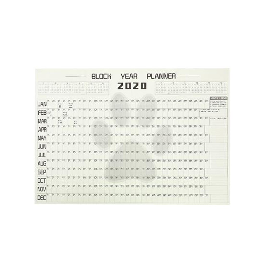 Blok Jaar Planner Dagelijkse Plan Papier Muur Kalender Met 2 Vel Eva Mark Stickers Voor Office School Thuis Agenda escolar: style B