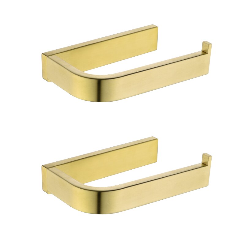 Geborsteld Goud Toiletrolhouder Wall Mounted Roll Papier Rack voor Keuken Badkamer Accessoires