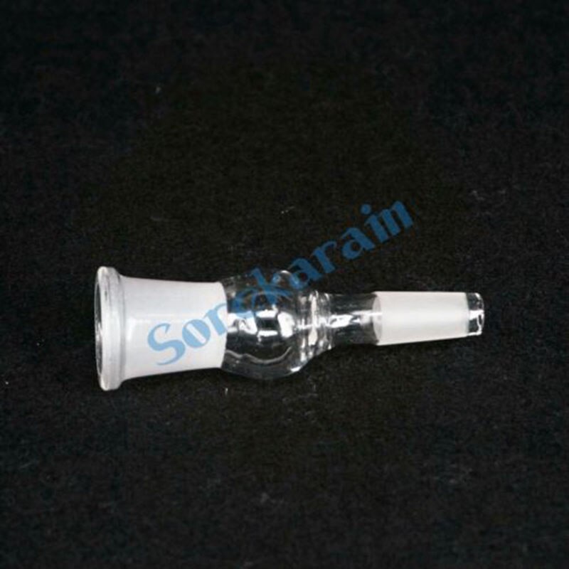Adaptador de transferencia reductora de vidrio para laboratorio químico, junta de 19/26 hembra a 12/20 macho