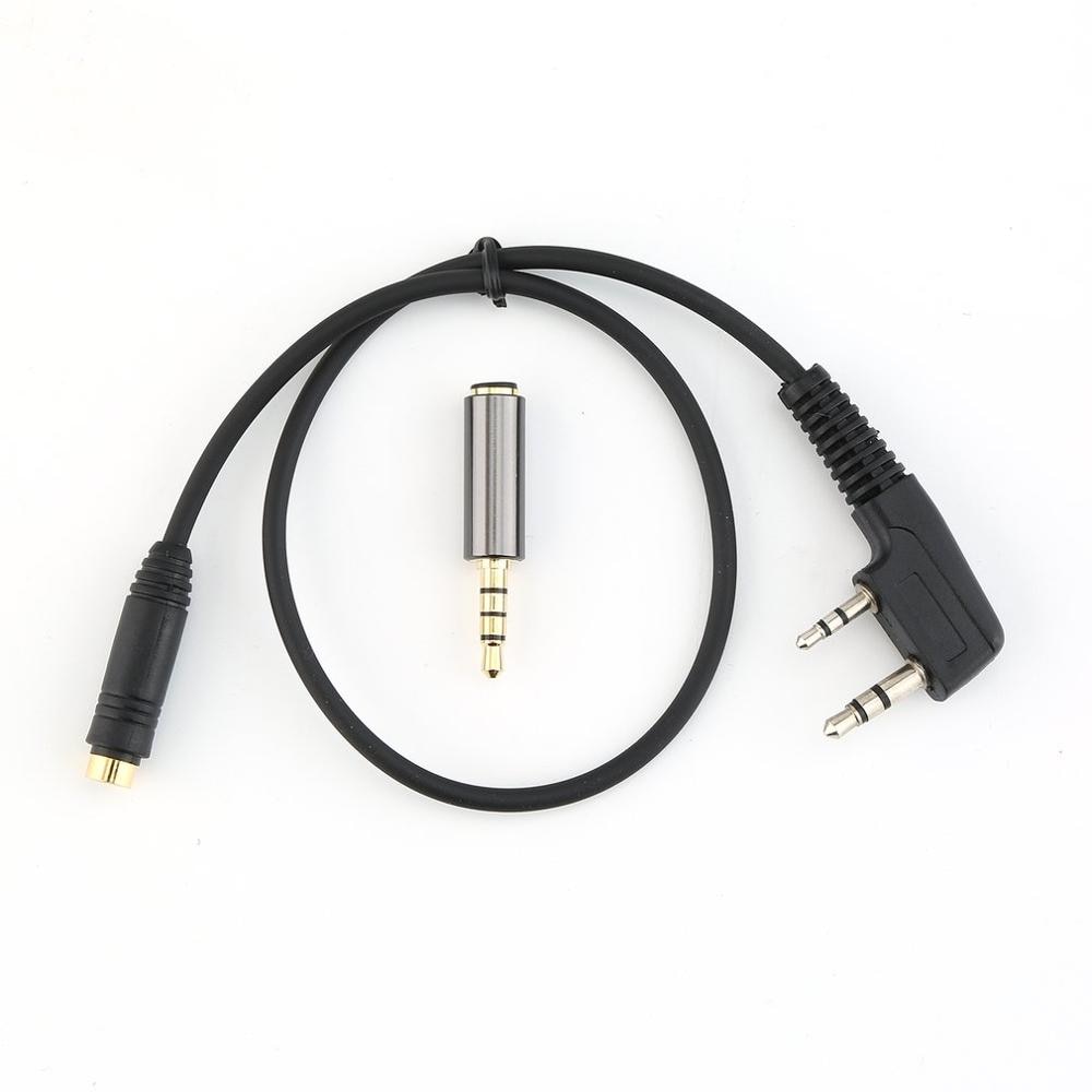 Splitter Audio Telefon Kopfhörer Transfer Kabel 2Pin K1 Zu 3,5 MM für Kenwood TYT für Baofeng UV5R 888S walkie Talkie