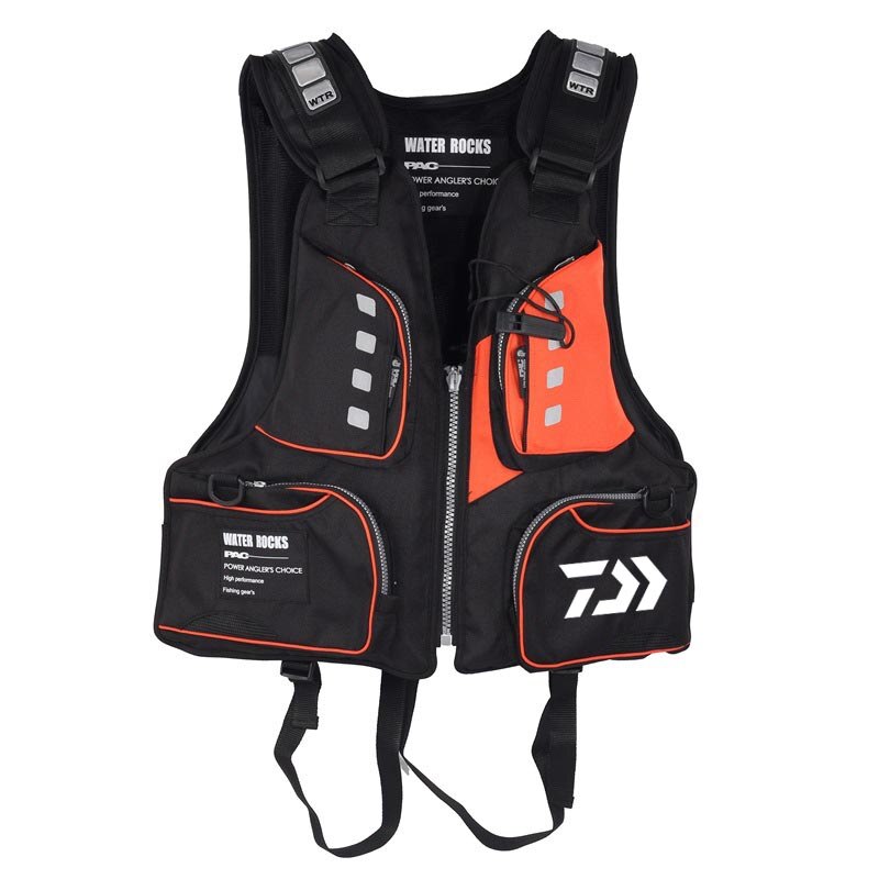 Chaleco de flotabilidad para adulto, traje de pesca portátil, chaleco salvavidas transpirable, impermeable, para viaje en mar, con múltiples bolsillos: 33