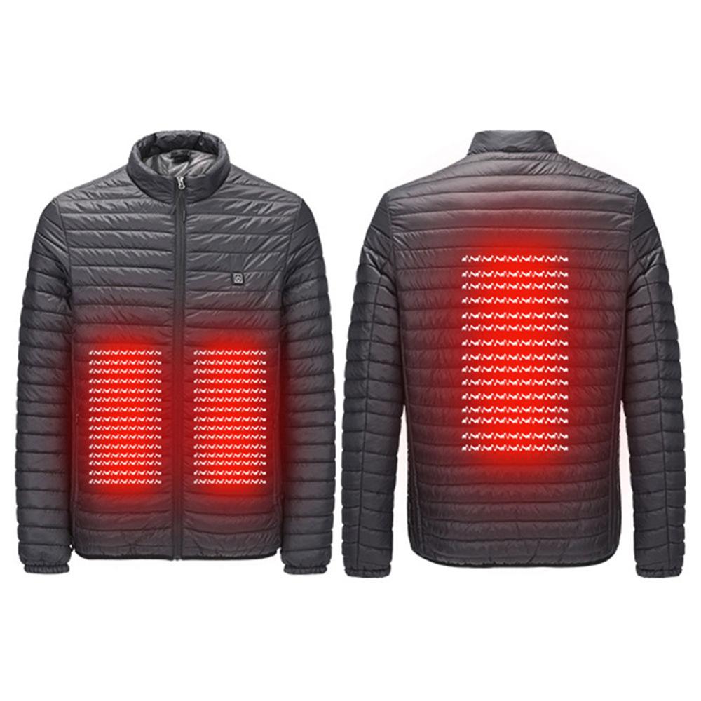 Chaqueta calefactora inteligente eléctrica, chaleco, abrigo cálido, ropa de plumas, chaqueta térmica, ropa calefactora de invierno, interfaz USB: L
