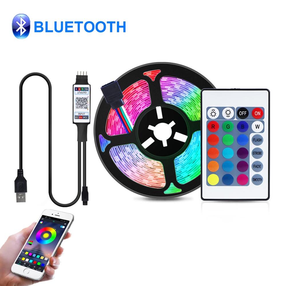 USB Bluetooth lamp 5050 LED Neon Sign Neon light Ribbon Strip Music Sync Control TV Desktop Backlight Decoration For Rooms Home