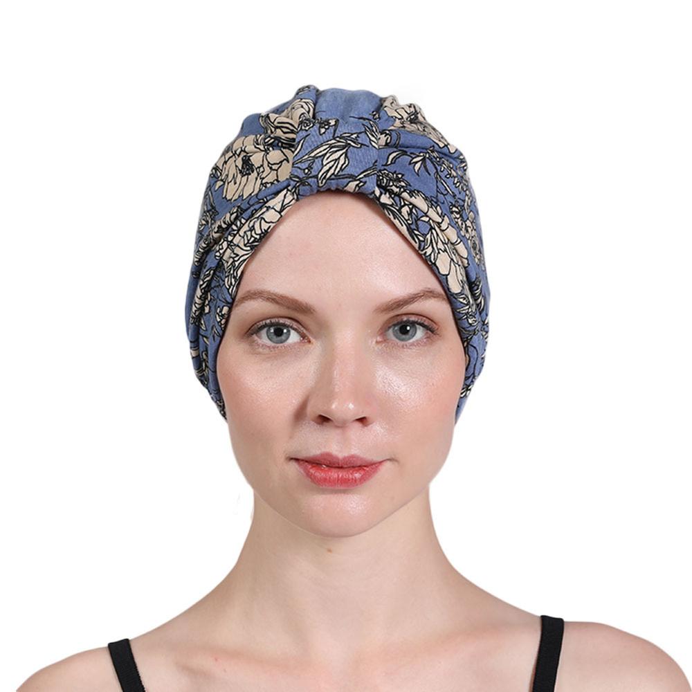 Muslimsk huvudbonad arabisk huvudomslutning turban femme musulman islamisk huvudduk turban huva för kvinna bomullstryck inre hijabkepsar