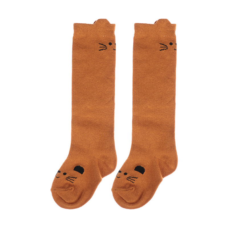 1Pair Fun Cotton Orange Cute Baby Knee Socks Newborn Infant Baby Knee High Socks Children Baby Girls Boys Socks For Age 0-3 Year: Yellow / 9M