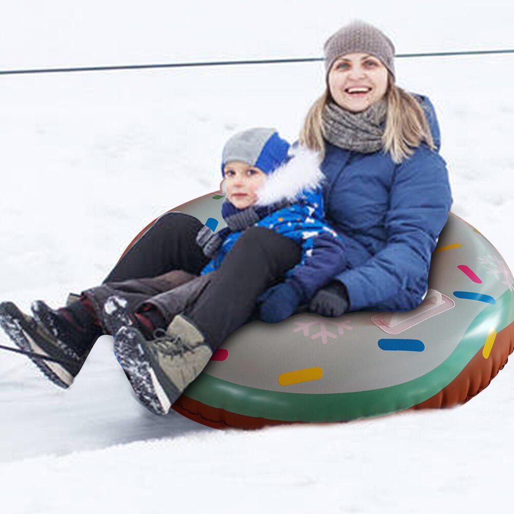 Ciambella gonfiabile in PVC addensato all&#39;aperto cerchio da sci durevole resistente all&#39;usura slitta da neve tubo da sci anello da sci Pad accessorio sportivo