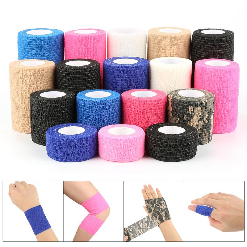 Sports Self-adhesive Elastic Bandage Tape Elastoplast Emergency Muscle Tape Kinesio Muay Thai Boxing Aid Tool Knee Ankle Protect