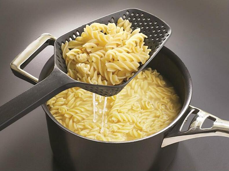 1 accesorio de cocina ORGANBOO, Gadgets, cuchara colador de nailon para escurrir verduras, cuchara para agua, Gadget, utensilios de cocina, negro