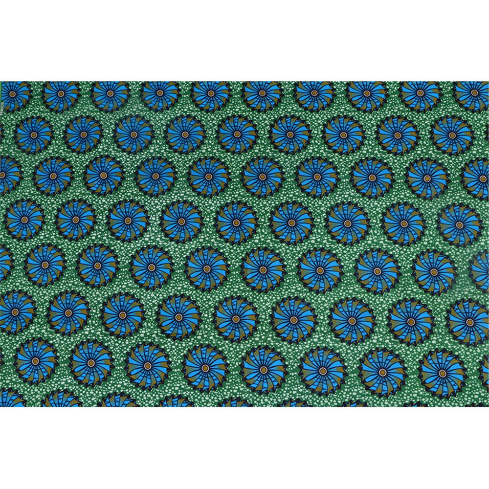 Tela africana con estampado de con cera y poliéster africano de Ankara para vestido de , 6 yardas,