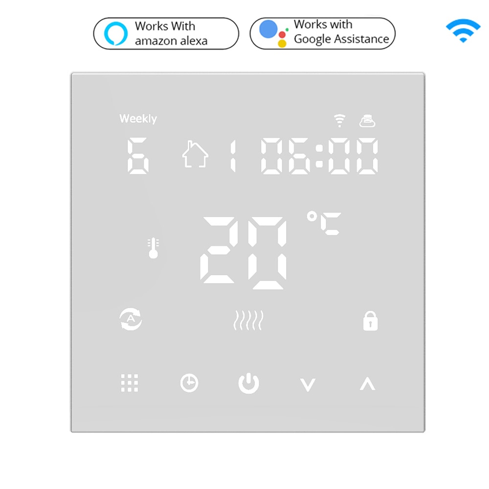 Tuya wifi smart termostat, elektrisk gulvvarme vand/gas kedel temperatur fjernbetjening til google home, alexa