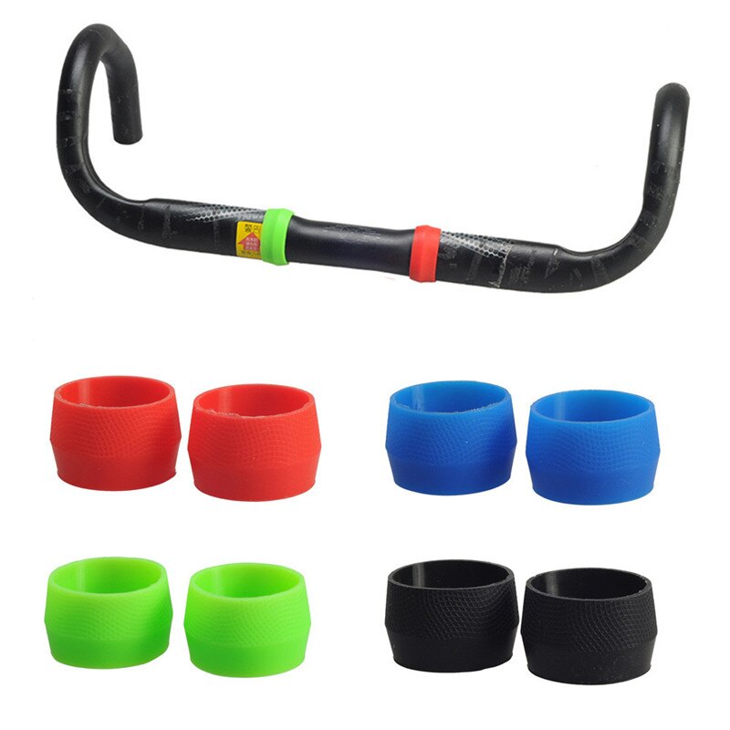 1 Paar Cycling Bike Silicone Plug Fiets Antislip Siliconen Stuurlint Gesp Mouw Vaste Ring Fiets Accessoires 4 kleuren