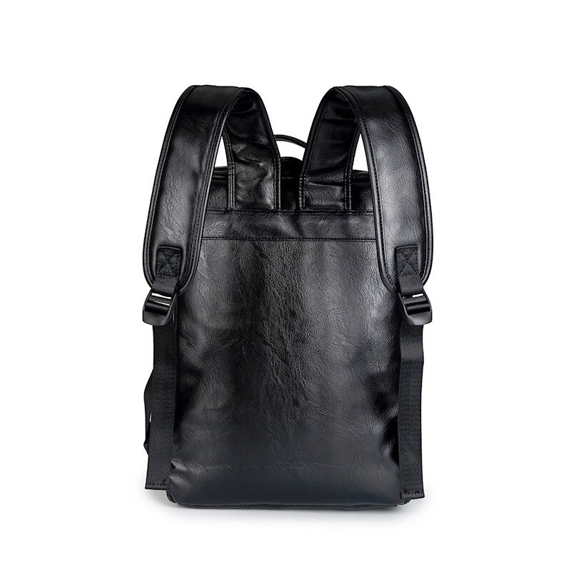 Heißen Neuen männer Einfarbig PU Große Kapazität Schüler Schule Tasche Hübscher Junge Multifunktionale Rucksack
