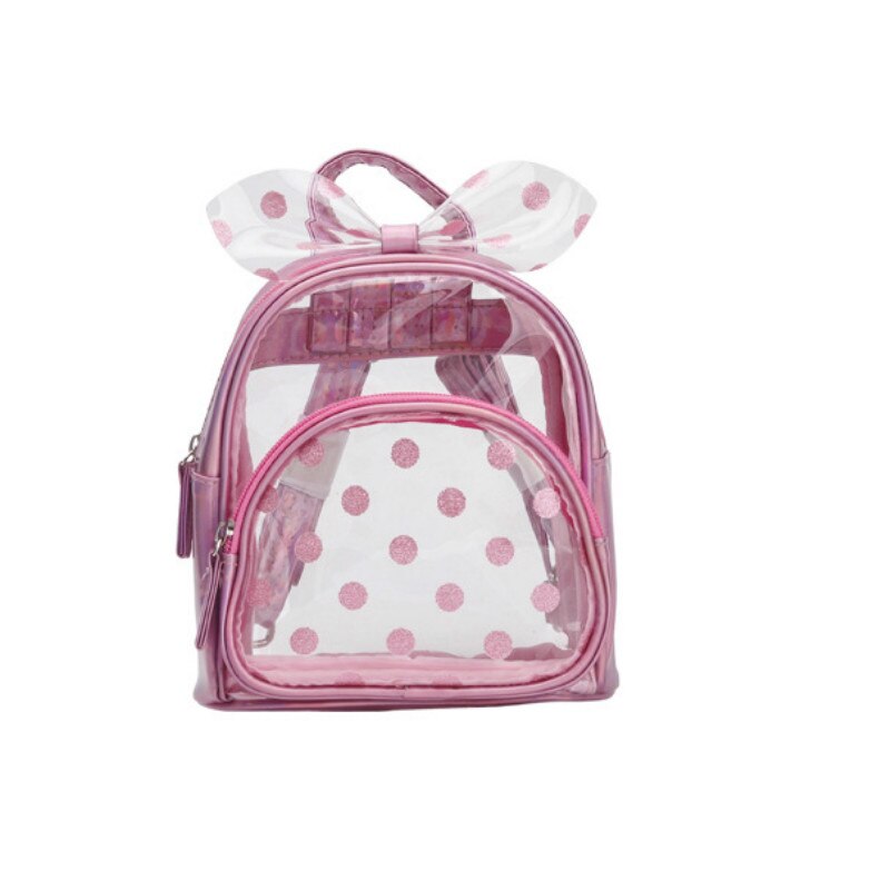 Kids Kleine Rugzak Purse Zomer Pvc Transparante Schooltassen Voor De Kleuterschool Meisje Clear School Rugzak Bag Back Pack: pink