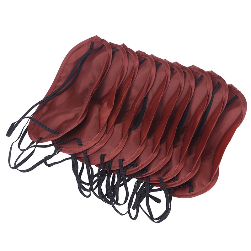 10Pcs Zachte Draagbare Blinddoek Reizen Reizen Slaapmasker Snelle Slapen Oogmasker Eyeshade Cover Schaduw Patch Vrouwen Mannen