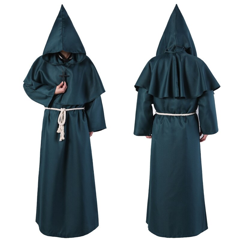 Cape de noël pour homme et femme, longue Cape, pour Halloween, Costume de Cosplay: Green