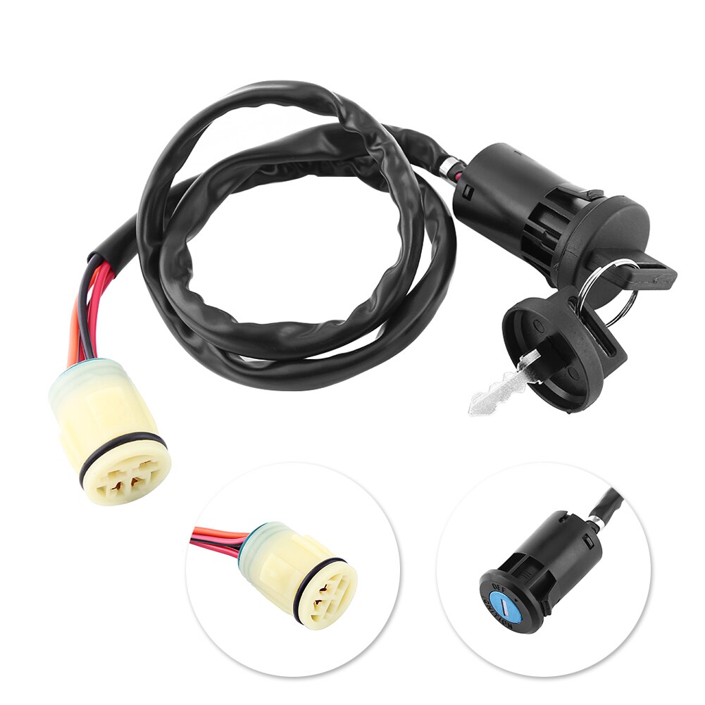 Motorcycle ATV Ignition Key Switch Assembly with 2 matching keys fit For Honda TRX420 Rancher 07-11 TRX450 Foreman 02-04