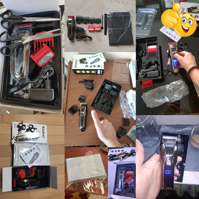 Kemei haar Haarschneidemaschine Haar Trimmer in Haar Schermaschinen für männer elektrische Trimmer LCD Anzeige maschine Barbier Haar Cutter 5